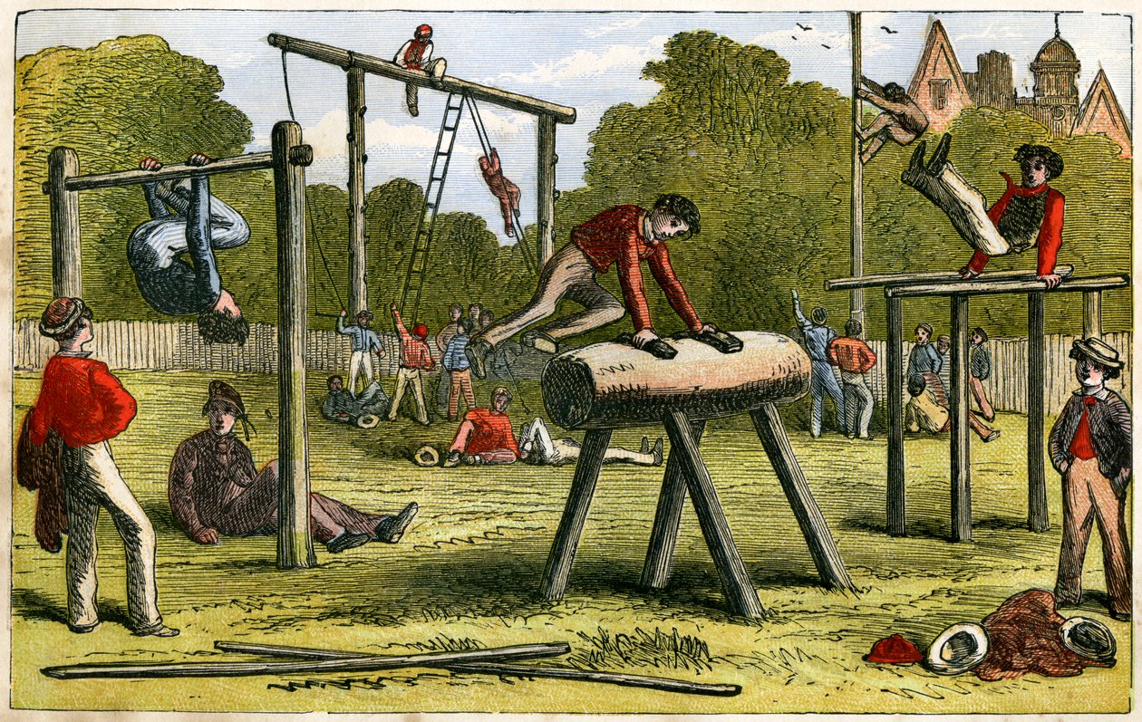 Voimistelu, 1800-luku tekijältä Unbekannt