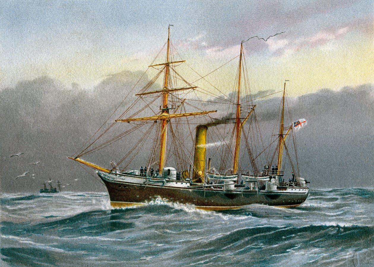 HMS Nymphe, Royal Navy Sloop, c1890-c1893 tekijältä Unbekannt