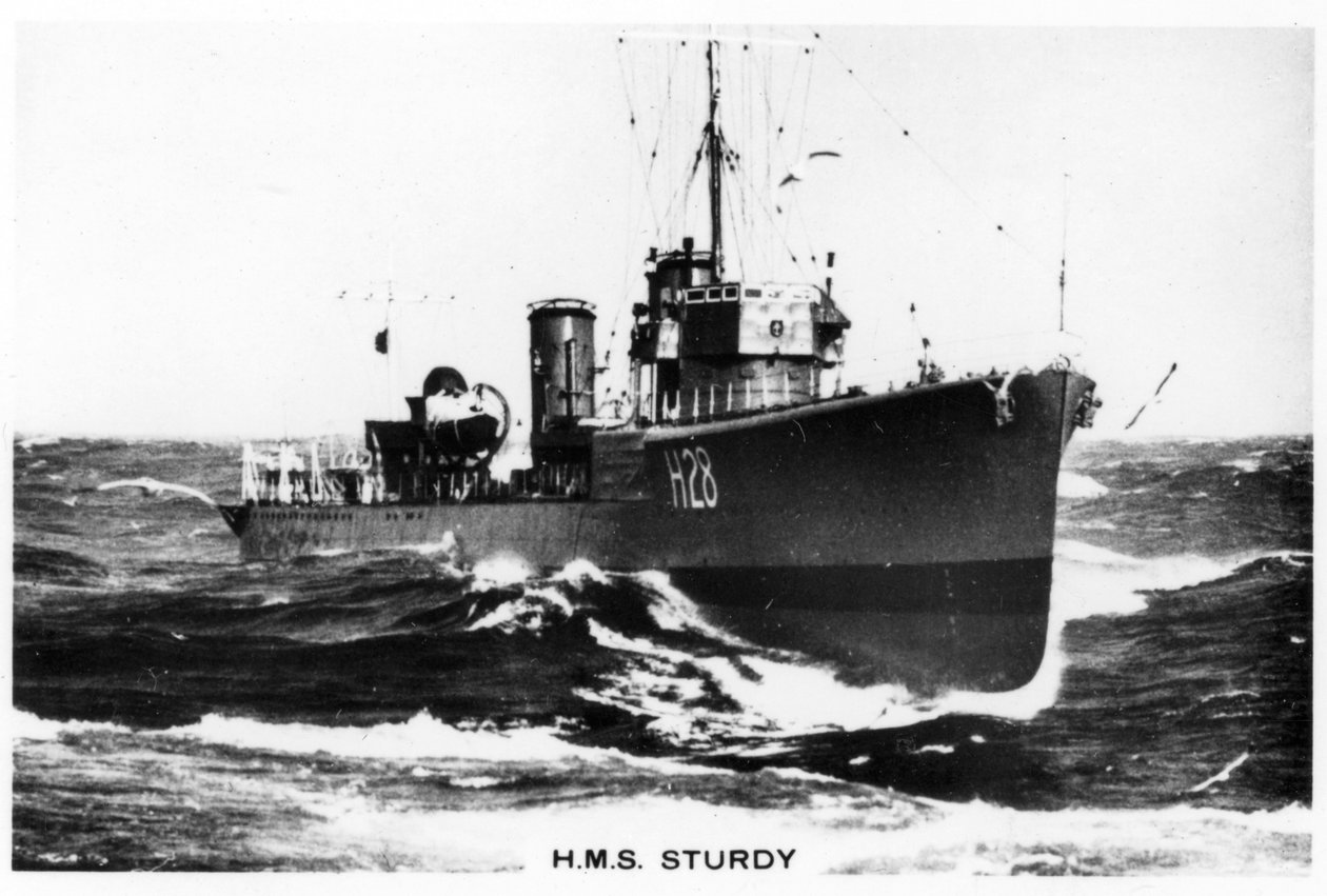 HMS Sturdy, S-luokan hävittäjä, 1937 tekijältä Unbekannt