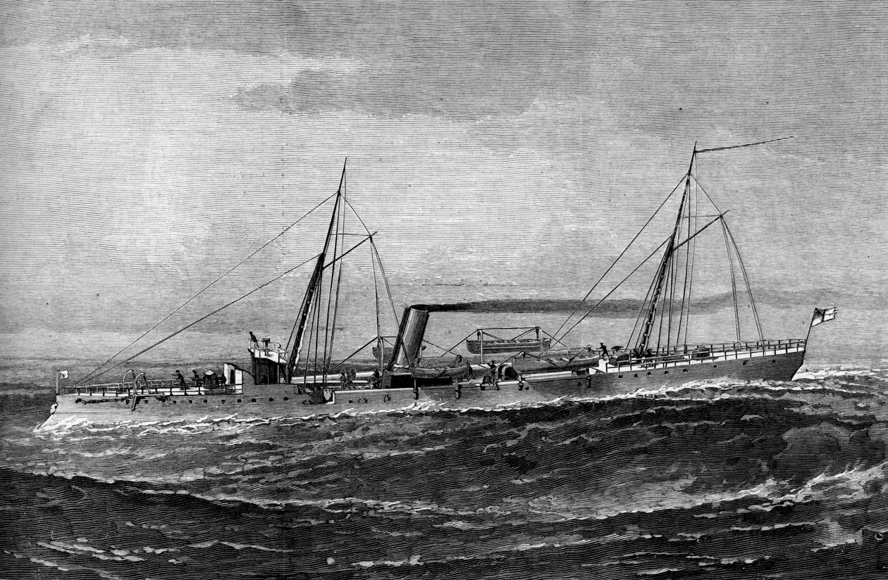 HM Torpedo Gun Boat Rattlesnake, 1887 tekijältä Unbekannt
