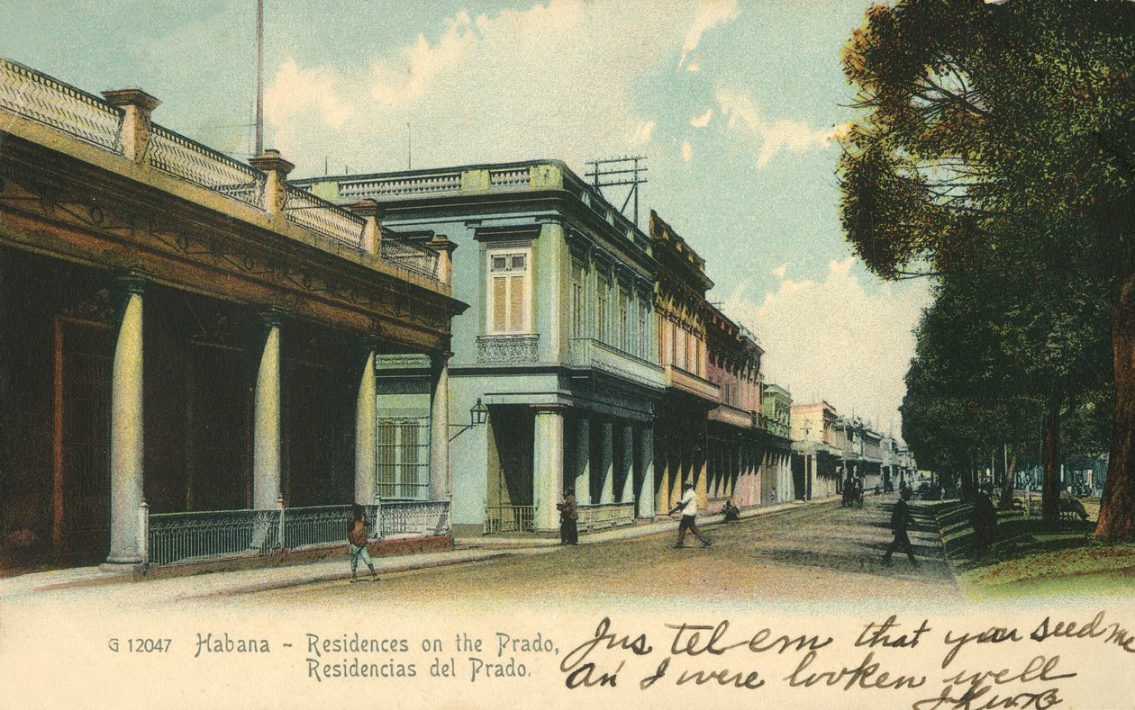 Havanna - Asunnot Pradon varrella, 1907. tekijältä Unbekannt