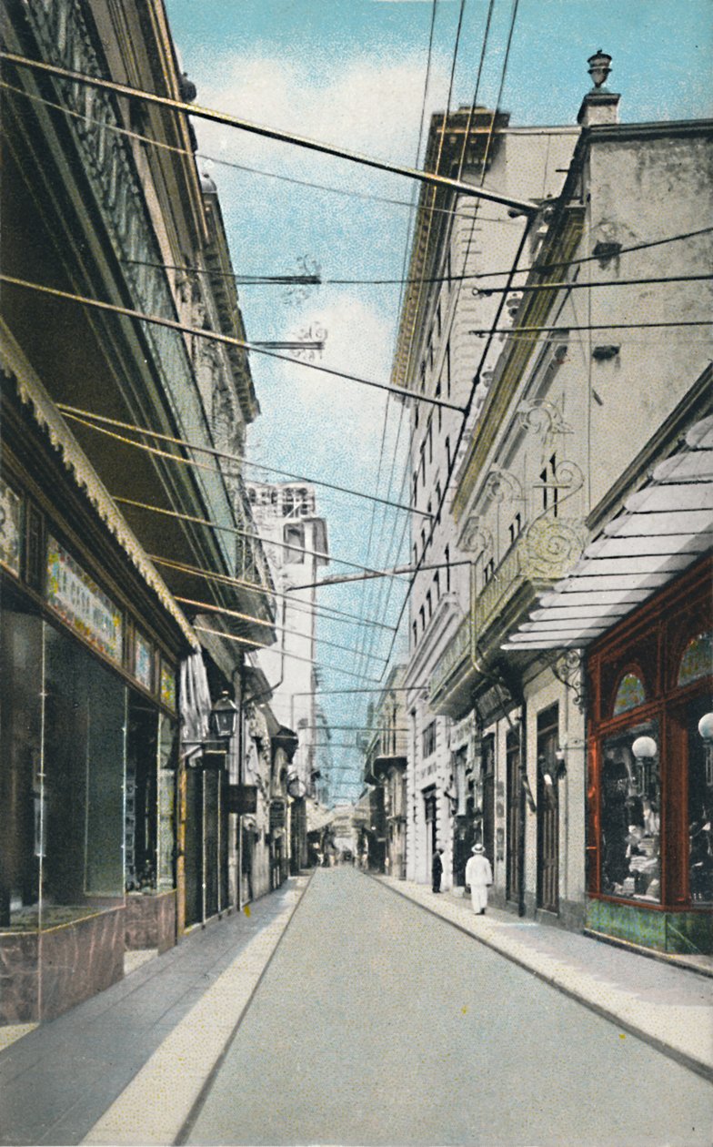 Havanna: Obispo O Pimargall Street. Bishop tai Pimargall Street, 1910. tekijältä Unbekannt