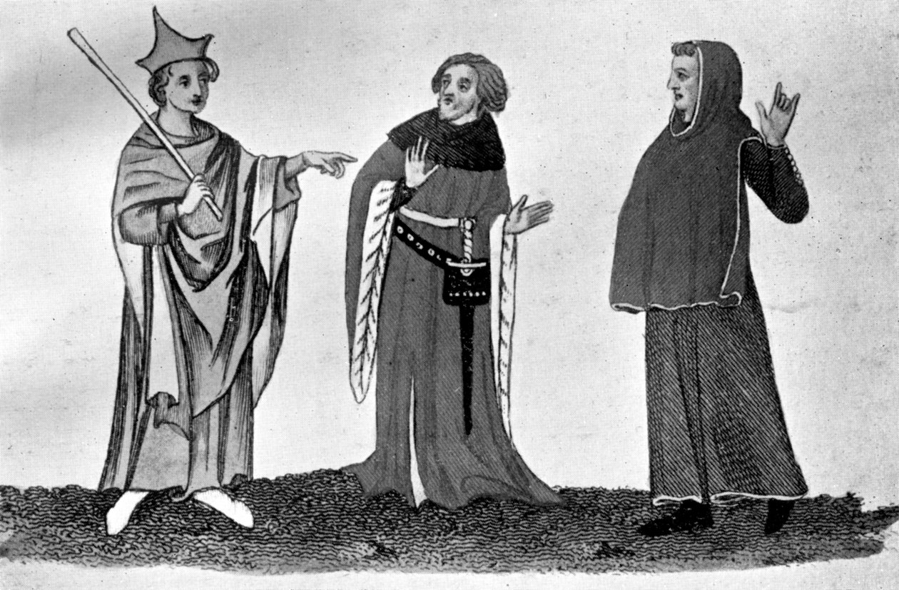 Lakivirkailijoiden tavat, 1300-1400-luku, 1910 tekijältä Unbekannt