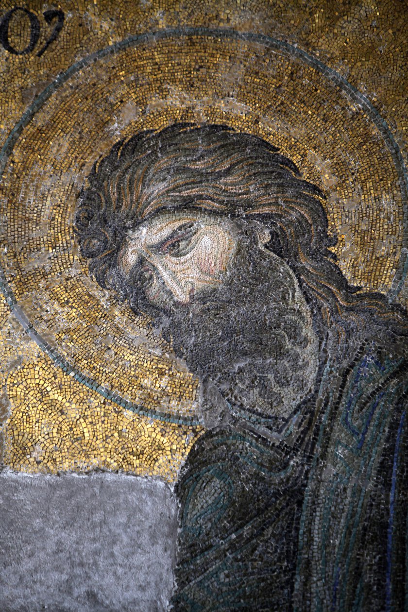 Hagia Sophia Deesis -mosaiikki - Johannes Kastaja Istanbul Turkki tekijältä Unbekannt