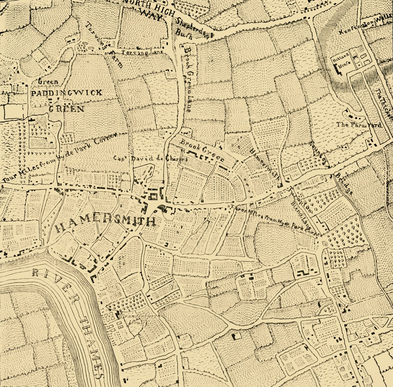 Hammersmith vuonna 1746, n. 1878. tekijältä Unbekannt