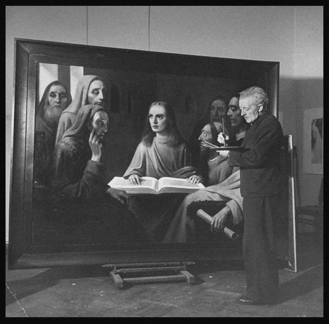 Han van Meegeren maalaus Jeesus lääkäreiden joukossa, 1945 tekijältä Unbekannt
