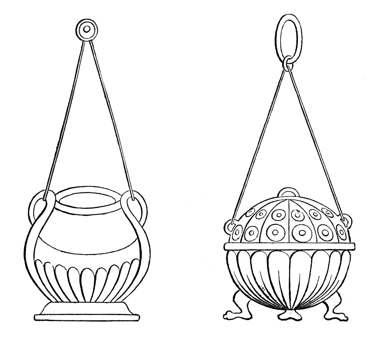 Riippuvat lamput, 800-luku, 1870 tekijältä Unbekannt