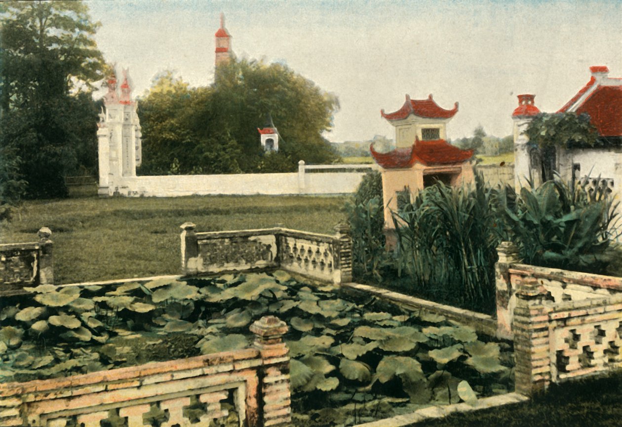Ha Noi. Brush Pagoda, Hanoi. Tarkoitus Thap-pagodi, 1900. tekijältä Unbekannt