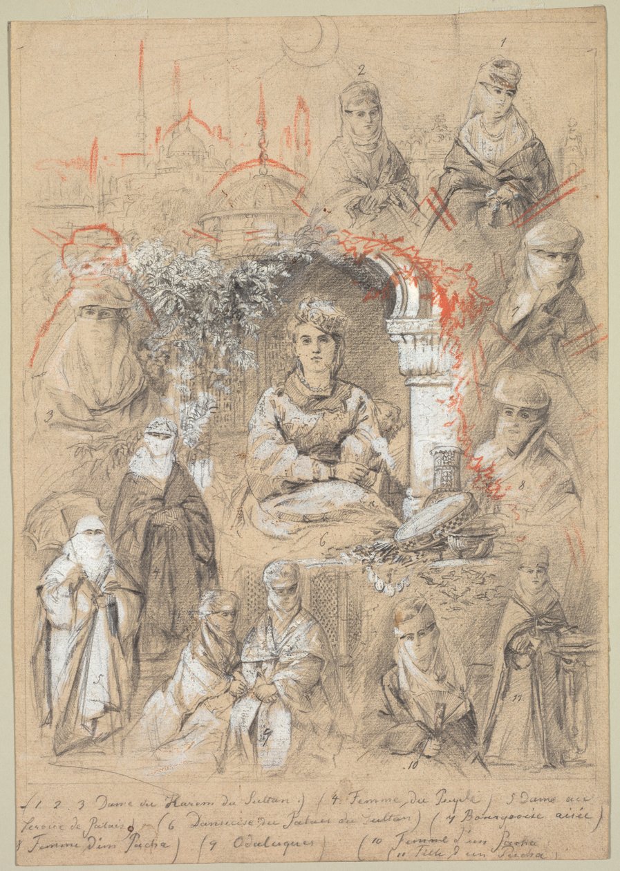 Harem Women, 1800-luku. tekijältä Unbekannt