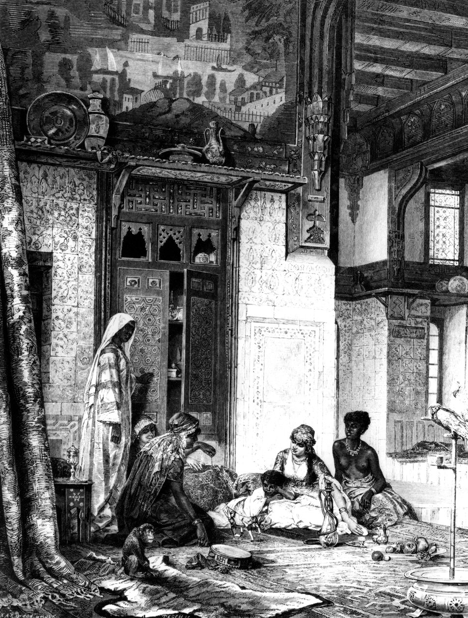 Haaremi kalifikartanossa, 1880 tekijältä Unbekannt