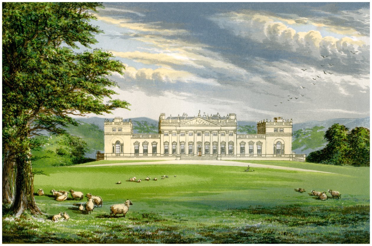 Harewood House, Yorkshire, Earl of Harewoodin koti, vuodelta 1880 tekijältä Unbekannt