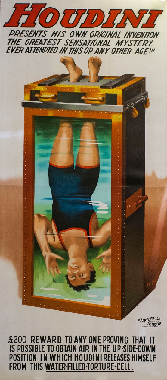 Harry Houdini. Vesikidutusselli, 1912. tekijältä Unbekannt