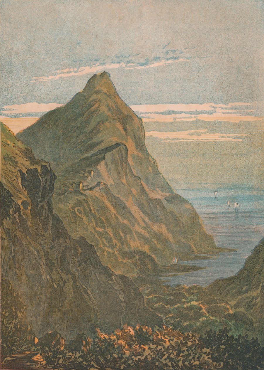 Hartland Point. Clovellyn lähellä, Pohjois-Devonissa, 1864. tekijältä Unbekannt