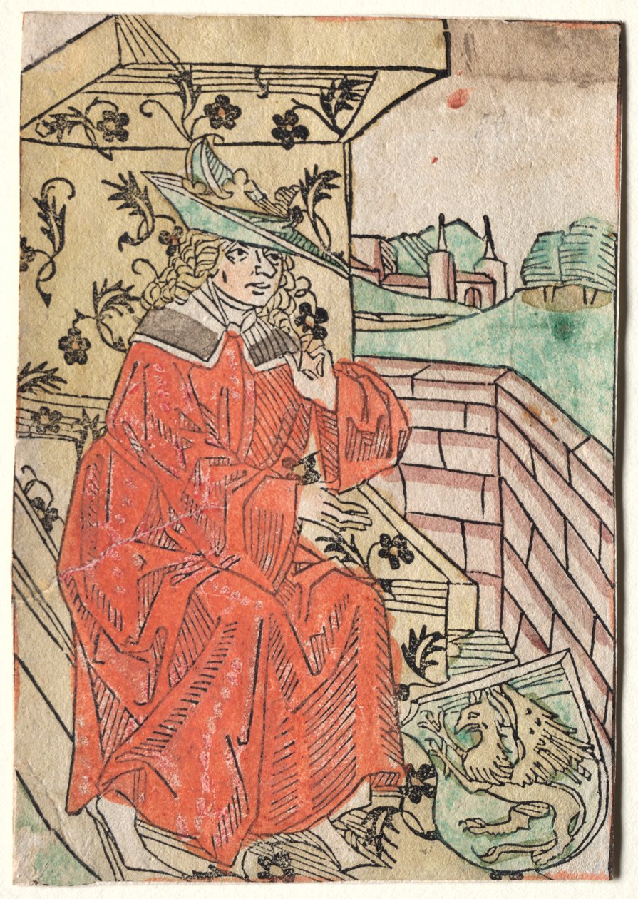 Hartlibs Alexander: Alexander Seated on Throne, 1400s. tekijältä Unbekannt