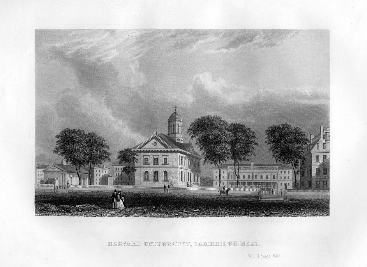 Harvardin yliopisto, Cambridge, Massachusetts, 1855 tekijältä Unbekannt