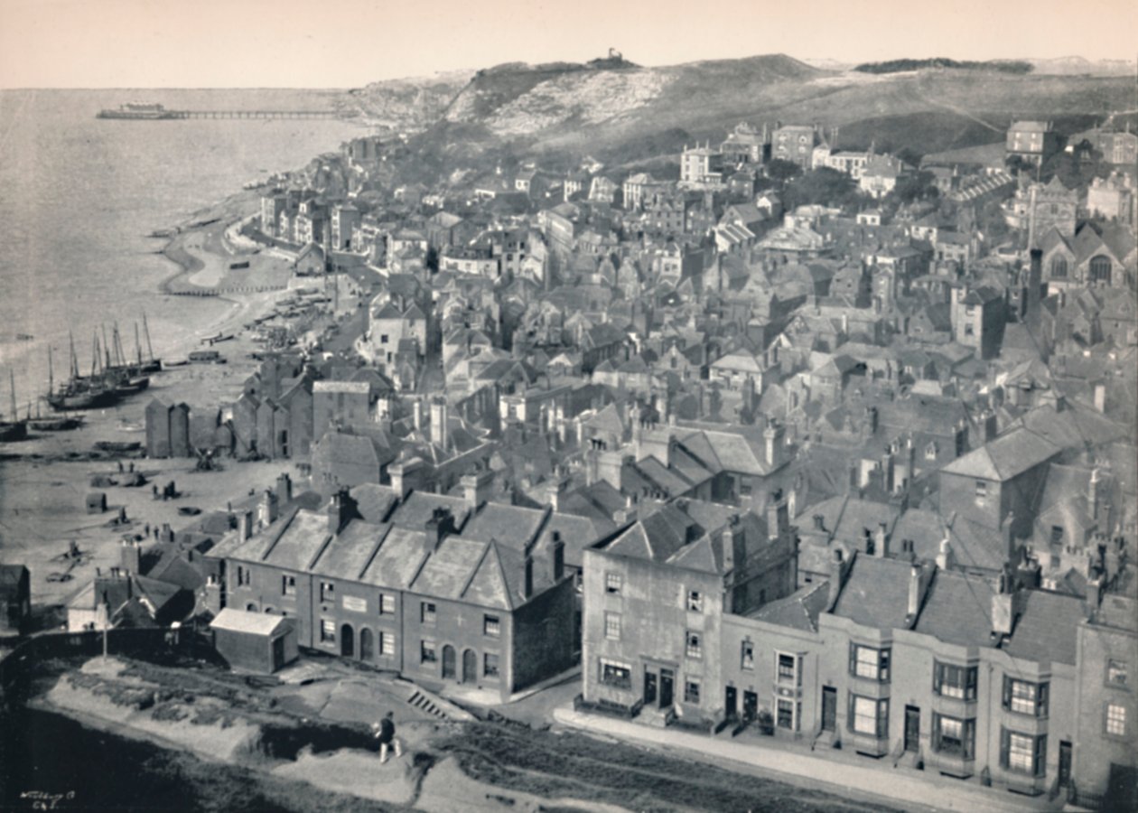 Hastings - East Hillistä, 1895 tekijältä Unbekannt