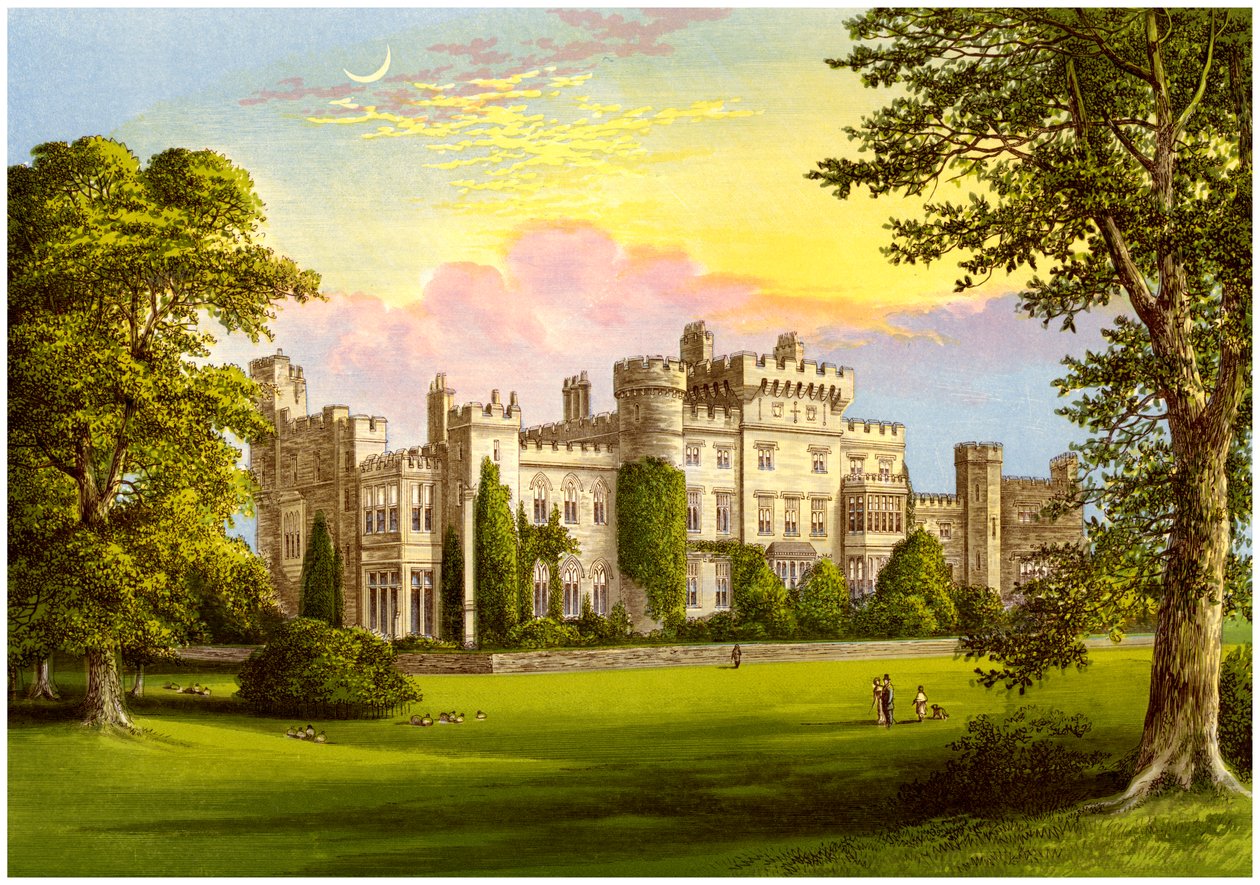Hawardenin linna, Flintshire, Wales, William Gladstonen koti, vuodelta 1880 tekijältä Unbekannt