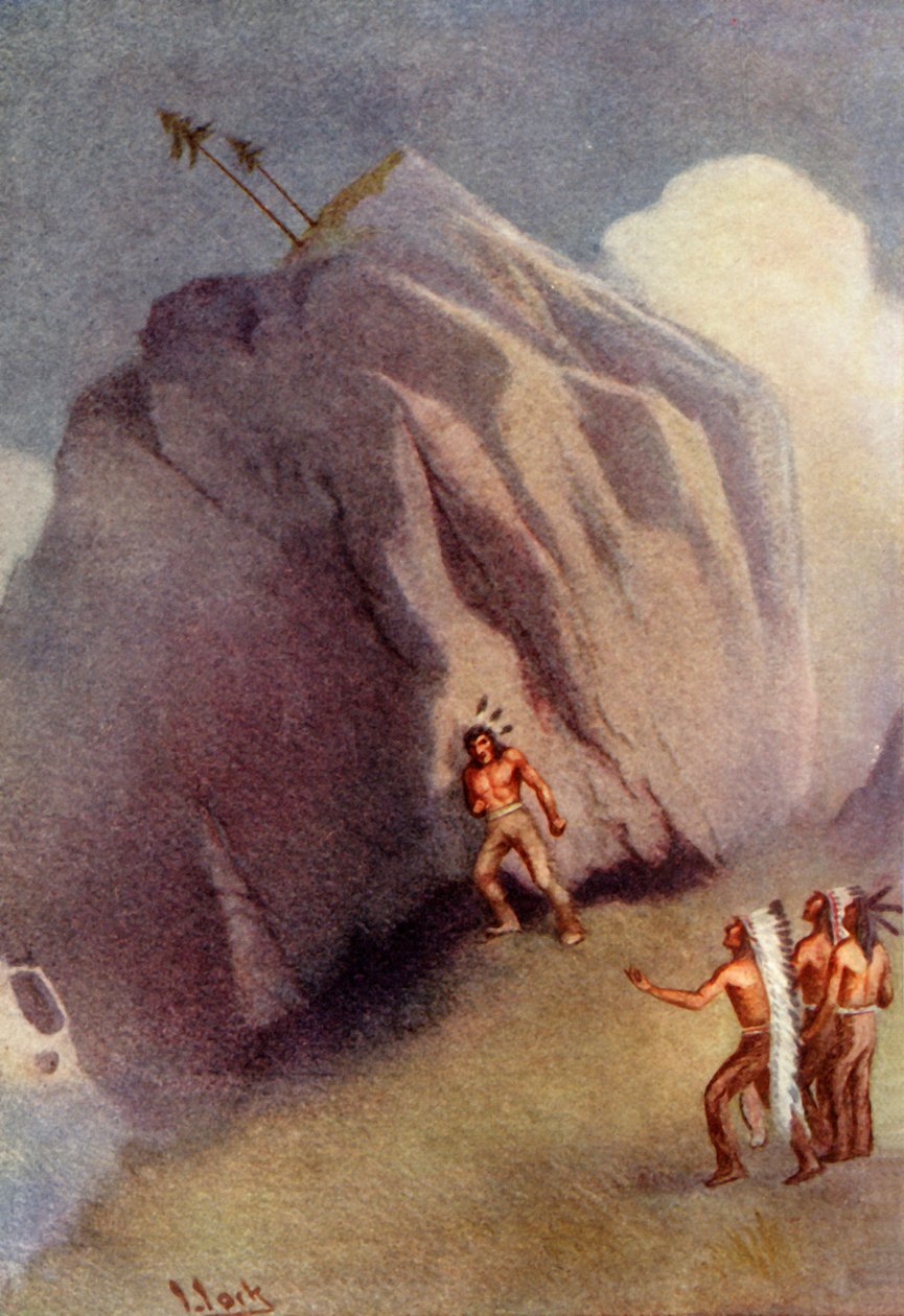 "Hän nojasi olkapäänsä kallioon", 1914. tekijältä Unbekannt
