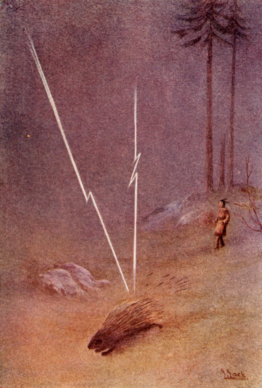 Hän omaksui yhtäkkiä jättimäisen piikkisian muodon, 1914. tekijältä Unbekannt