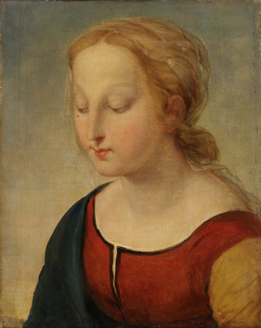 Madonnan johtaja la Belle Jardiieresta, 1800-luku. tekijältä Unbekannt