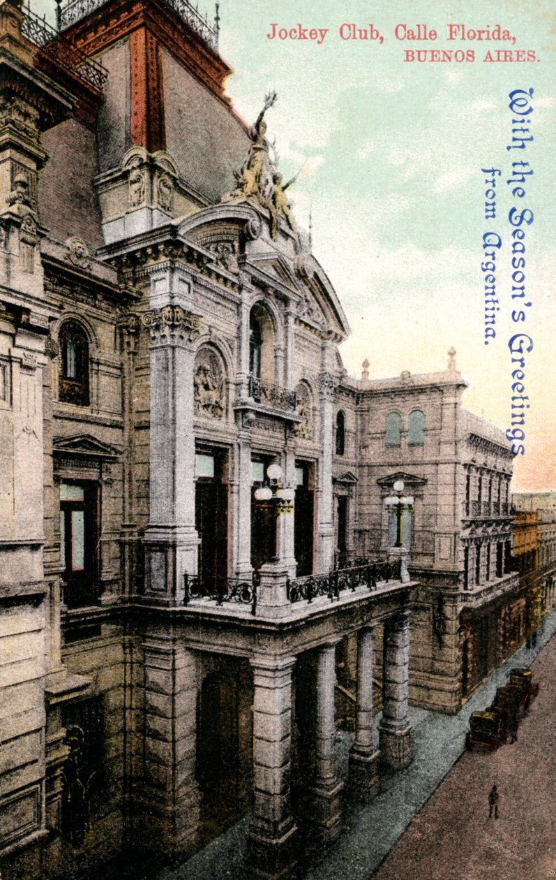 Jockey Clubin päämaja, Calle Florida, Buenos Aires, Argentiina, 1900-luvun alku tekijältä Unbekannt