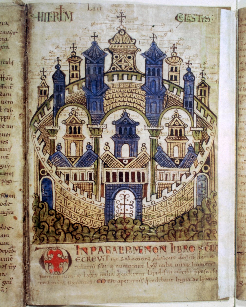 Taivaallinen Jerusalem, sivu Liber Floriduksesta, 1100-luku tekijältä Unbekannt