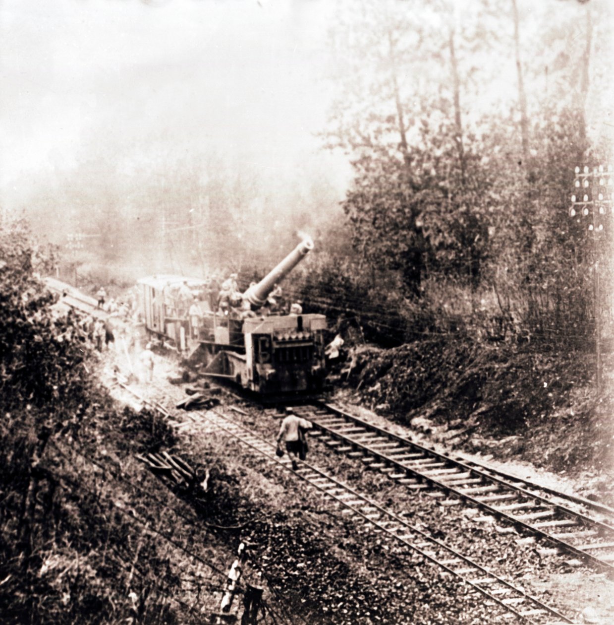 Raskas tykistö rautateillä, c1914-c1918 tekijältä Unbekannt