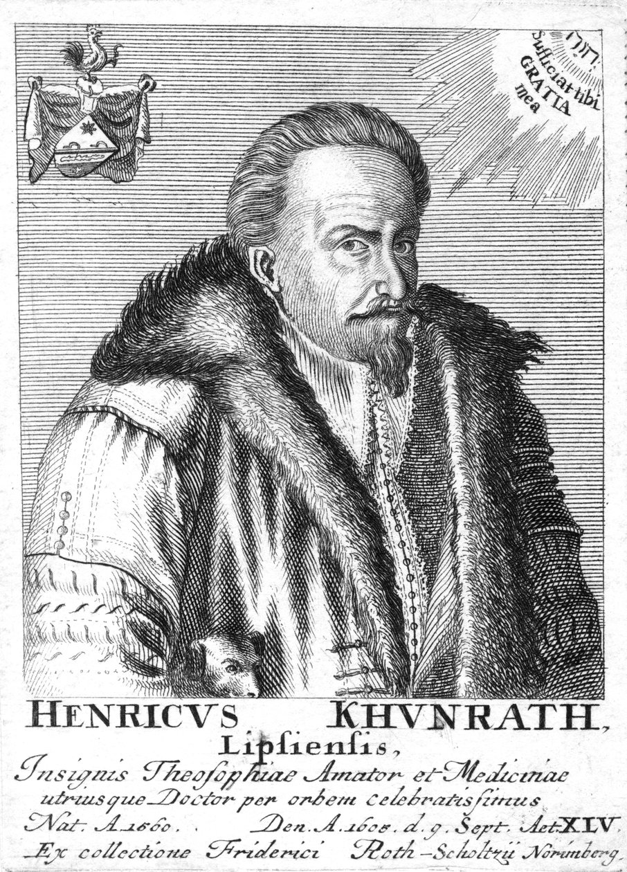 Heinrich Khunrath, saksalainen kemisti ja alkemisti, 1725 tekijältä Unbekannt