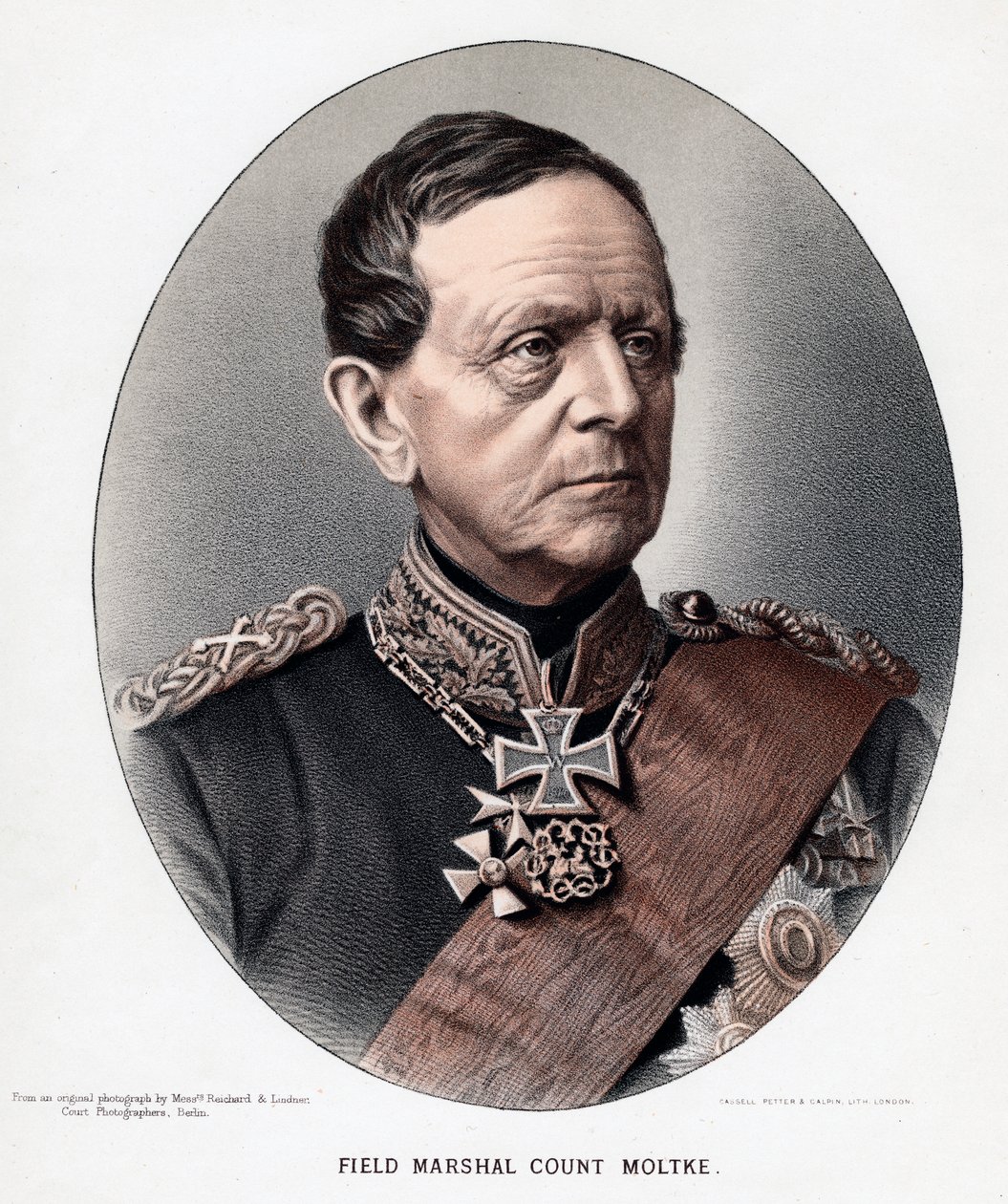 Helmuth Karl Bernhard, kreivi von Moltke, preussin kenraali ja valtiomies, c1880 tekijältä Unbekannt