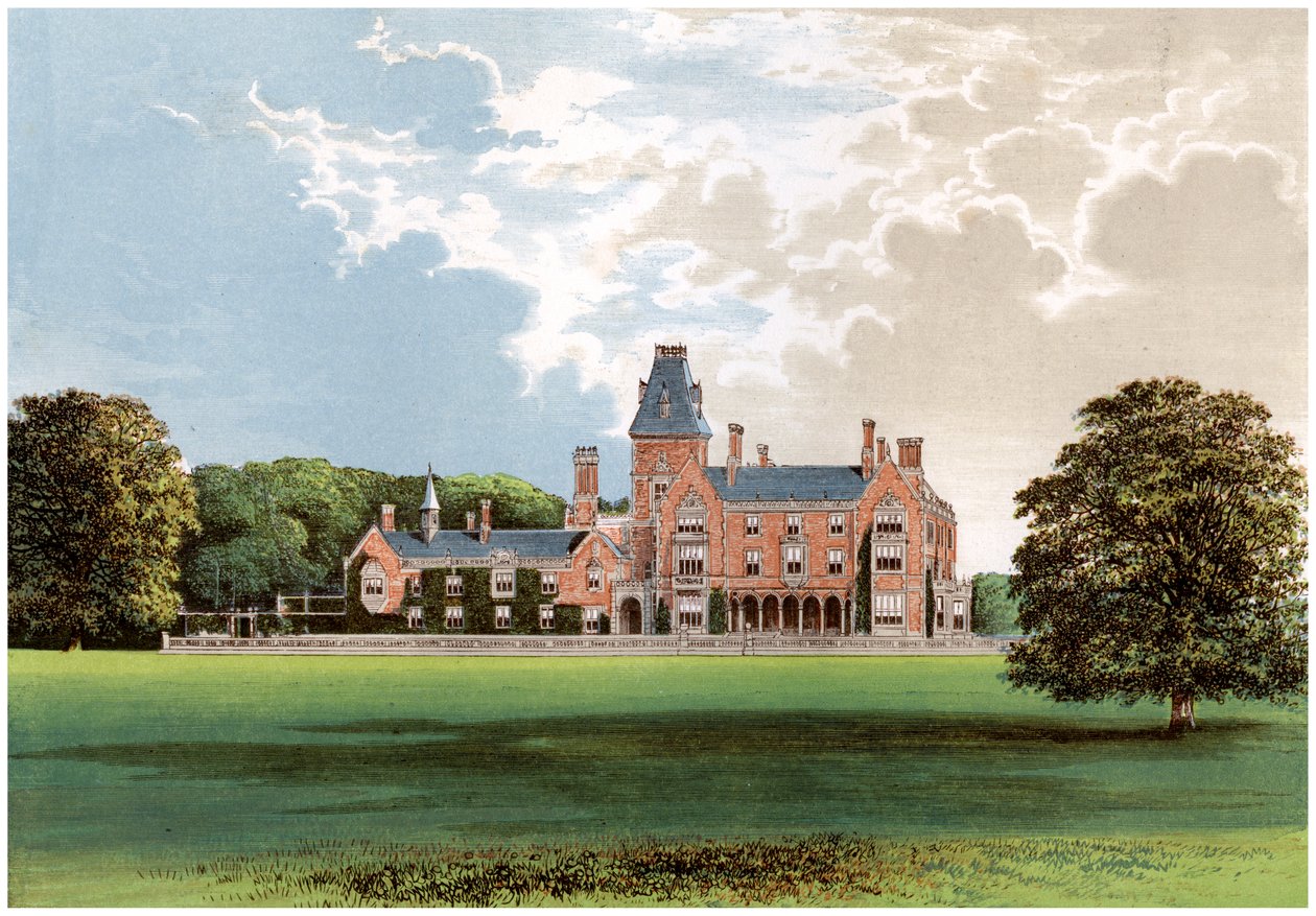 Hemsted Park, lähellä Staplehurstia, Kent, varakreivi Cranbrookin koti, c1880 tekijältä Unbekannt