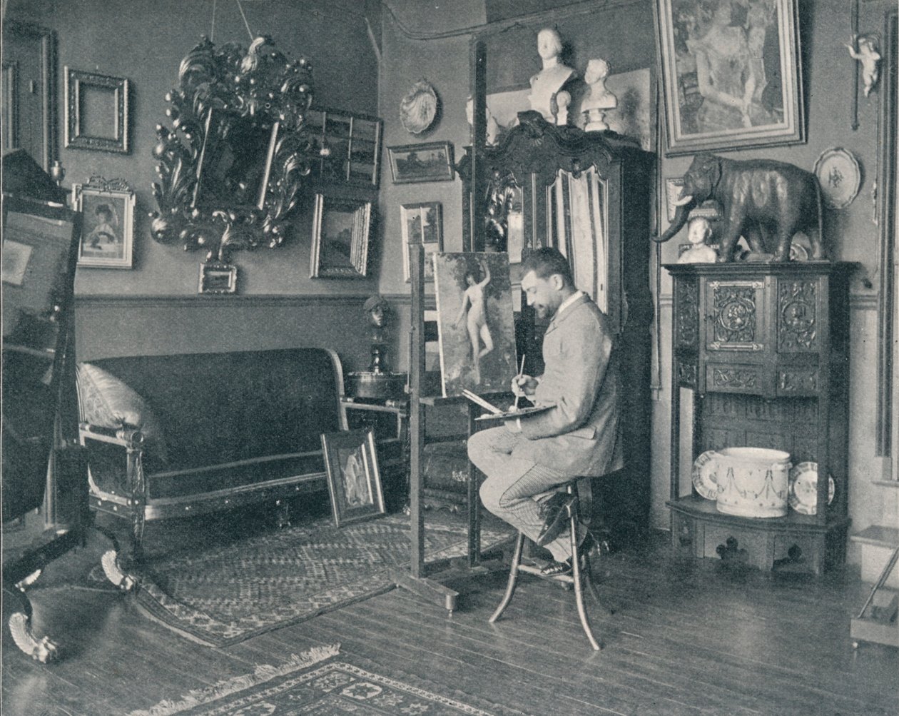 Henri Gervex studiossaan vuonna 1897 tekijältä Unbekannt