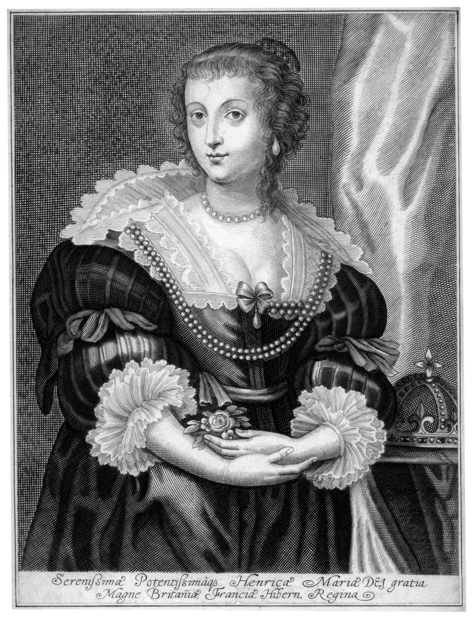 Henrietta Maria Ranskasta, Englannin kuninkaan Kaarle I:n kuningatar puoliso tekijältä Unbekannt