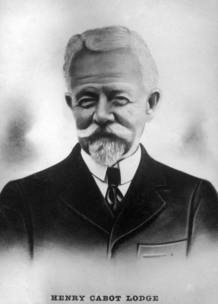 Henry Cabot Slim Lodge 1850-1924, Yhdysvaltain republikaanien senaattori ja historioitsija, c1910 tekijältä Unbekannt