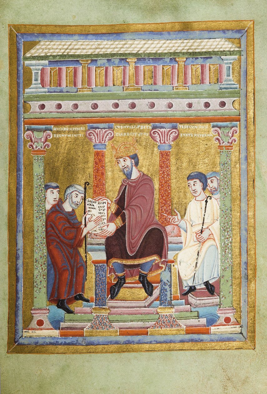 Henrik III, Pyhän Rooman keisarin Evangelarium Henrik III:lle, 10391043 tekijältä Unbekannt