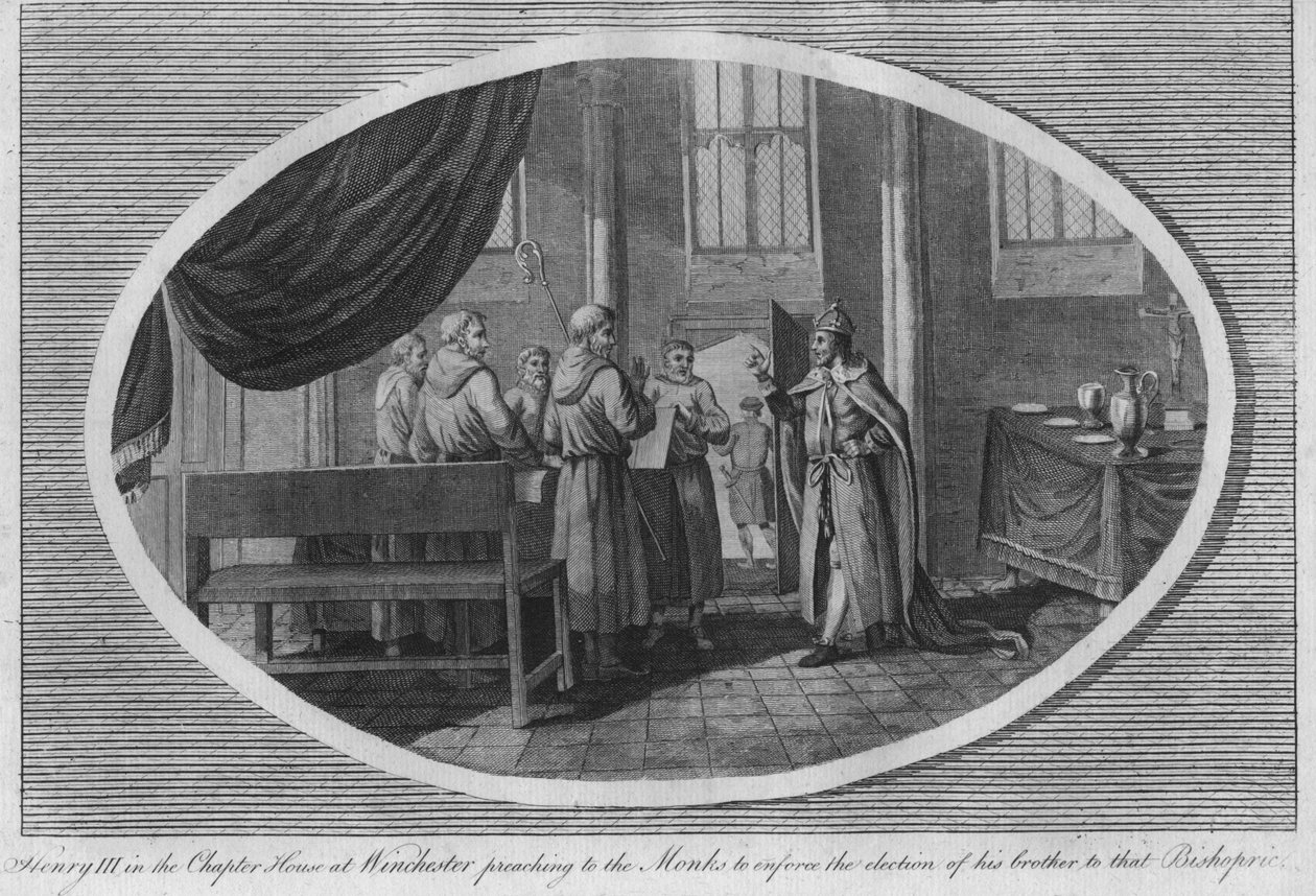 Henrik III kapitulissa Winchesterin katedraalissa, 1250 1793 tekijältä Unbekannt