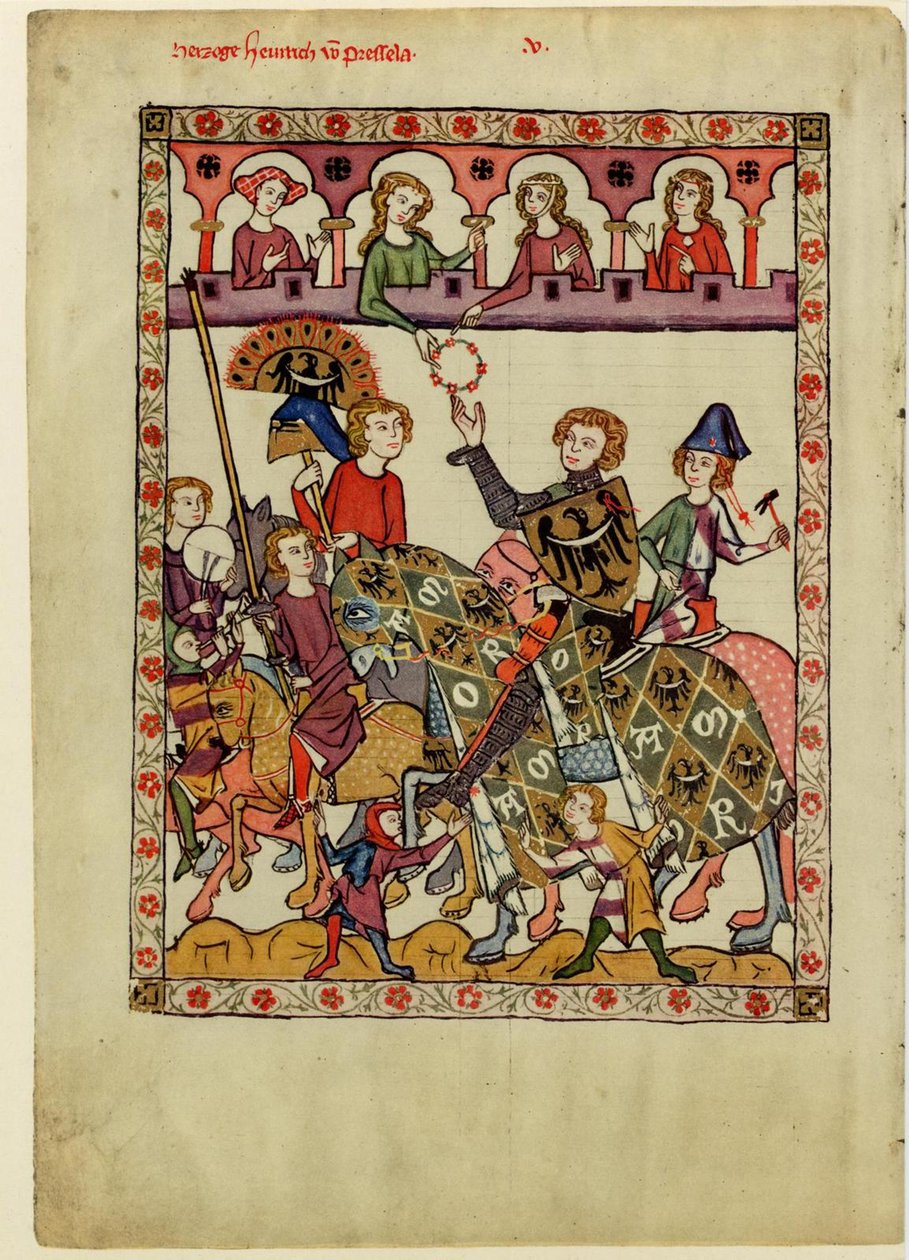 Henry IV Probus, Sleesian-Wroclawin herttua Codex Manessesta, vuosien 1305 ja 1340 välillä tekijältä Unbekannt
