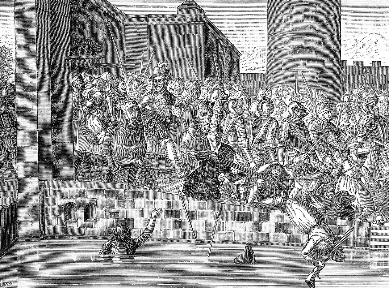 Ranskalainen Henrik IV saapui Pariisiin 22. maaliskuuta 1594 tekijältä Unbekannt