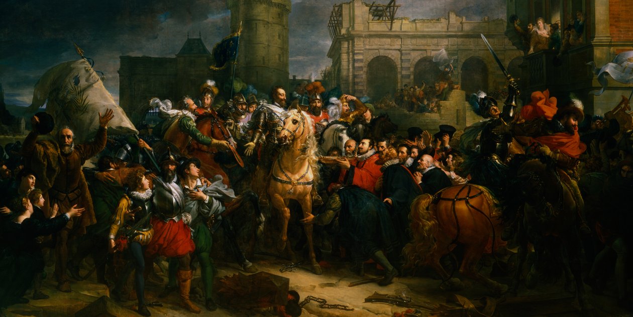 Ranskalainen Henrik IV saapui Pariisiin, 22. maaliskuuta 1594 1800-luvulla tekijältä Unbekannt
