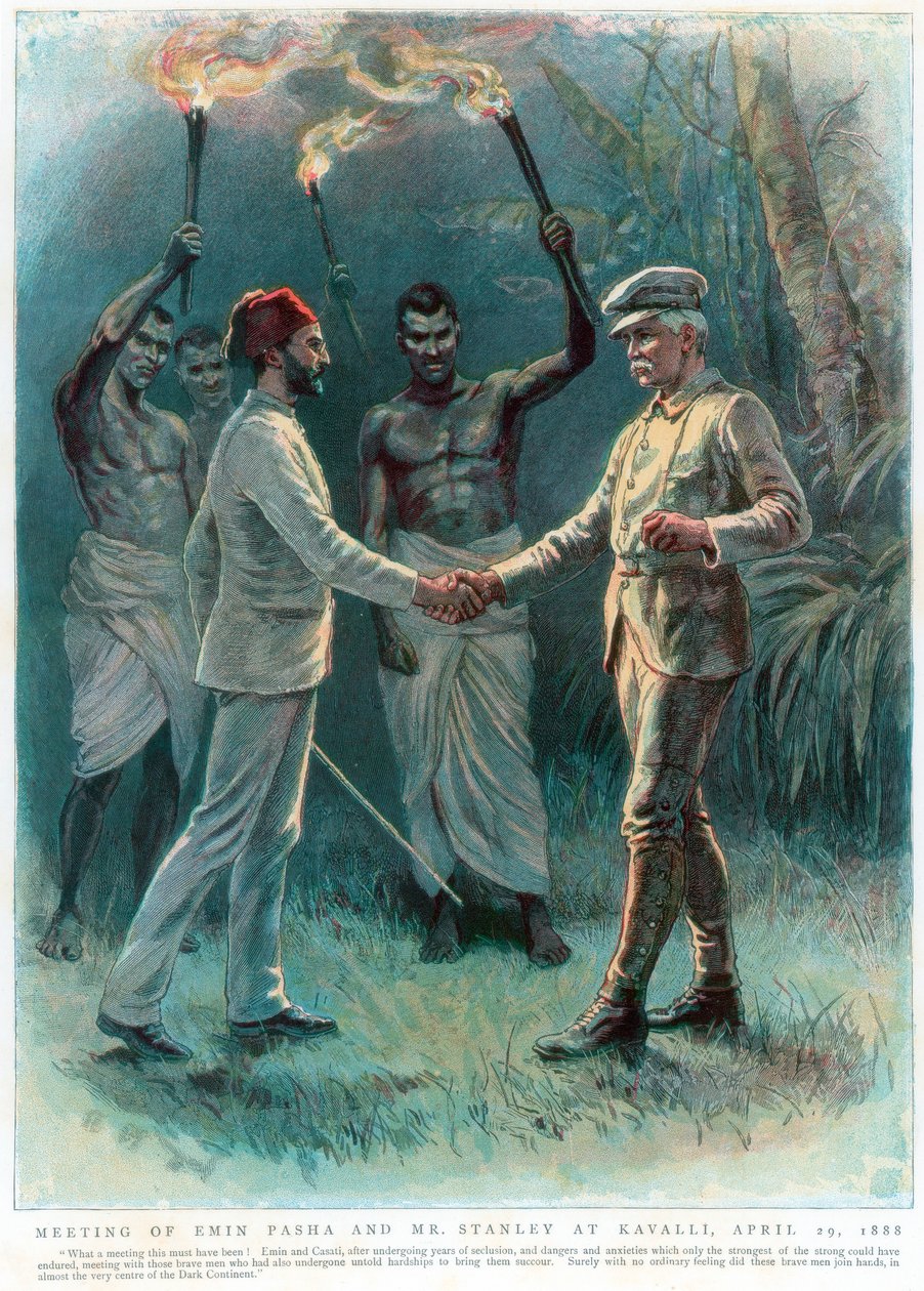 Henry Morton Stanley, walesilainen toimittaja ja tutkimusmatkailija, tapasi Emin Pashan Kavallissa 29. huhtikuuta 1888 tekijältä Unbekannt