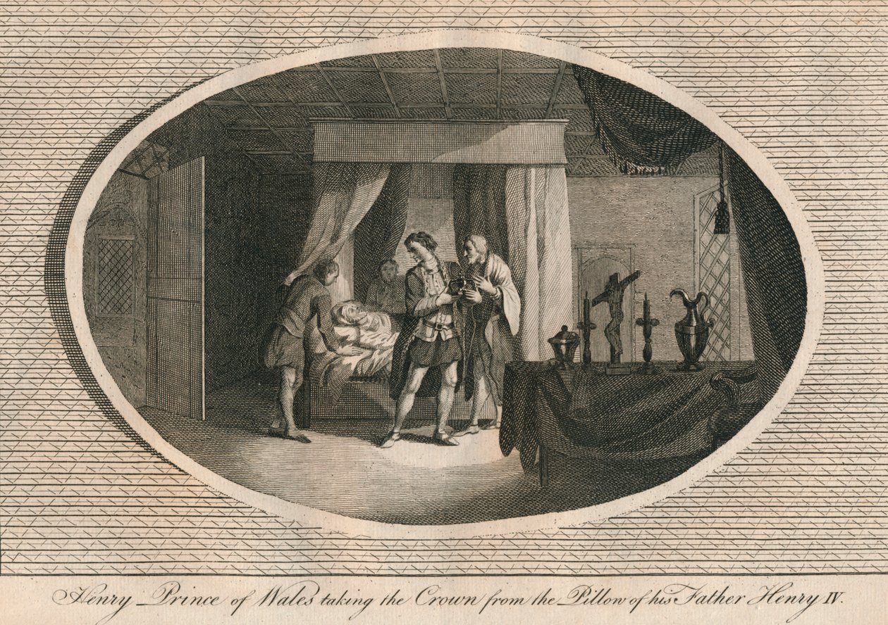 Henry, Walesin prinssi ottaa kruunun isänsä Henry IV:n tyynyltä, 1413 1793 tekijältä Unbekannt