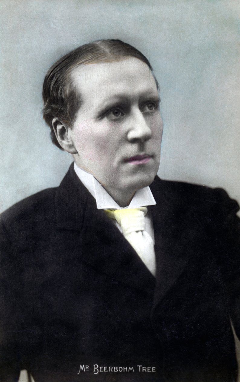 Herbert Beerbohm Tree 1852-1917, englantilainen näyttelijä ja teatterijohtaja, 1900-luvun alku tekijältä Unbekannt