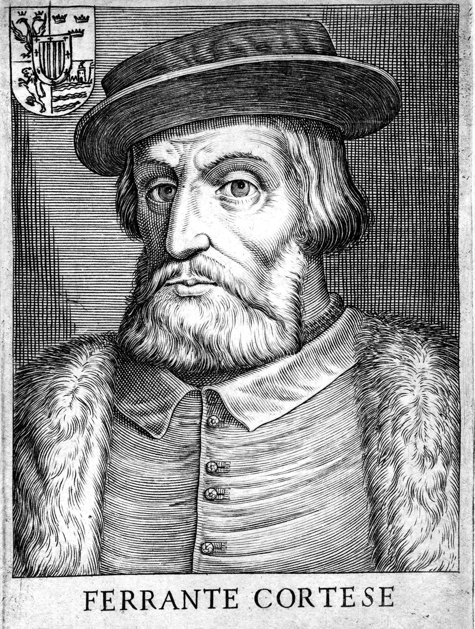 Hernan Cortes 1485-1547, espanjalainen valloittaja, joka valloitti Meksikon tekijältä Unbekannt