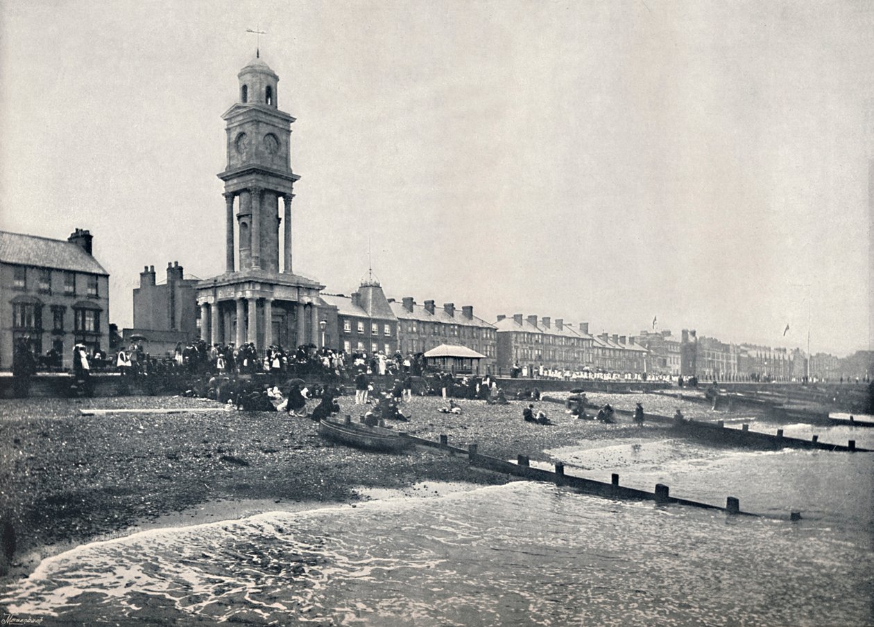 Herne Bay - Etuosa, jossa näkyy kellotorni, 1895 tekijältä Unbekannt