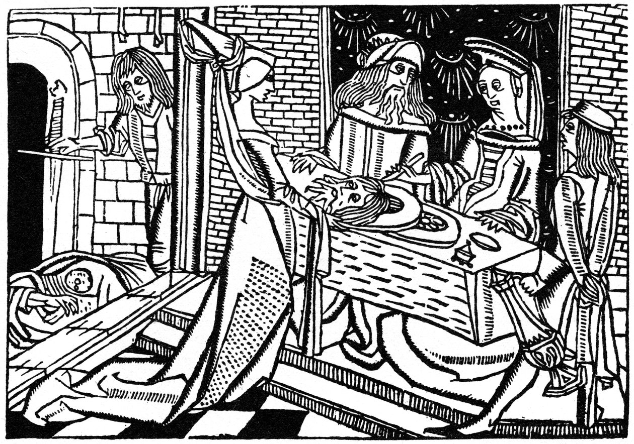 Herodias Johannes Kastajan pään kanssa, 1488 1964 tekijältä Unbekannt