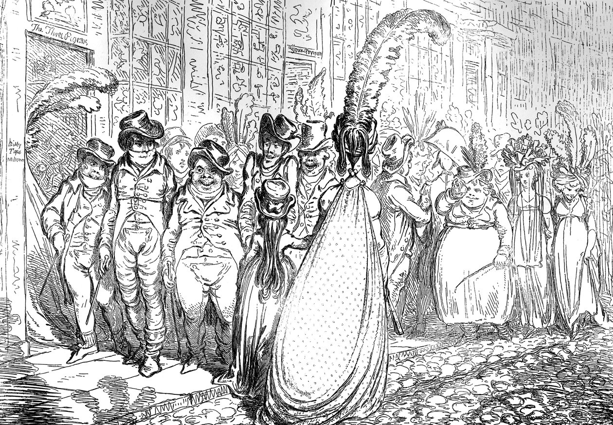 Suuri muutos Bond Streetillä - tai - Suuren maailman kohteliaisuus, 1796 tekijältä Unbekannt