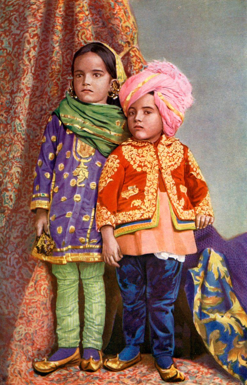 Hindulapset Pohjois-Kashmirista, Intia, 1922 tekijältä Unbekannt