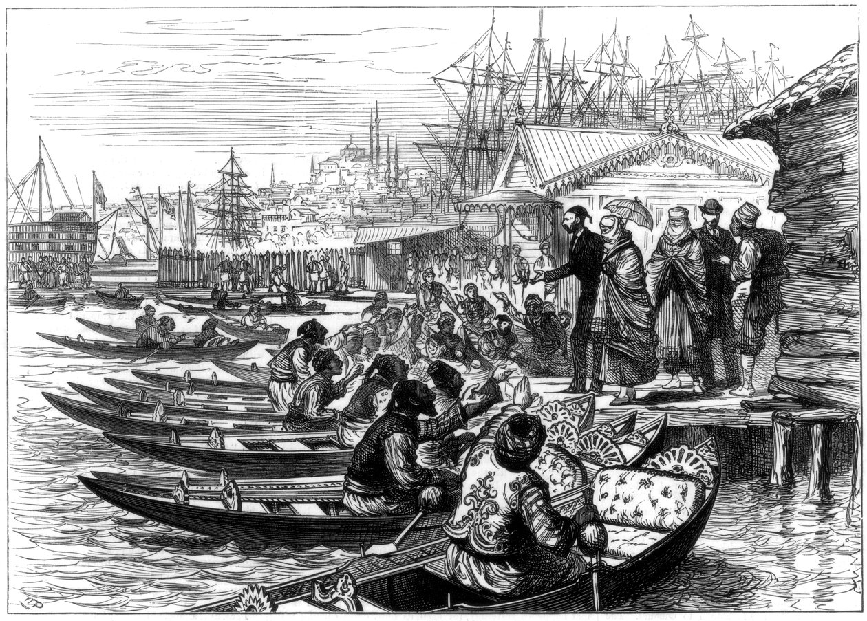 Caiquen palkkaaminen, Konstantinopoli, 1877 tekijältä Unbekannt