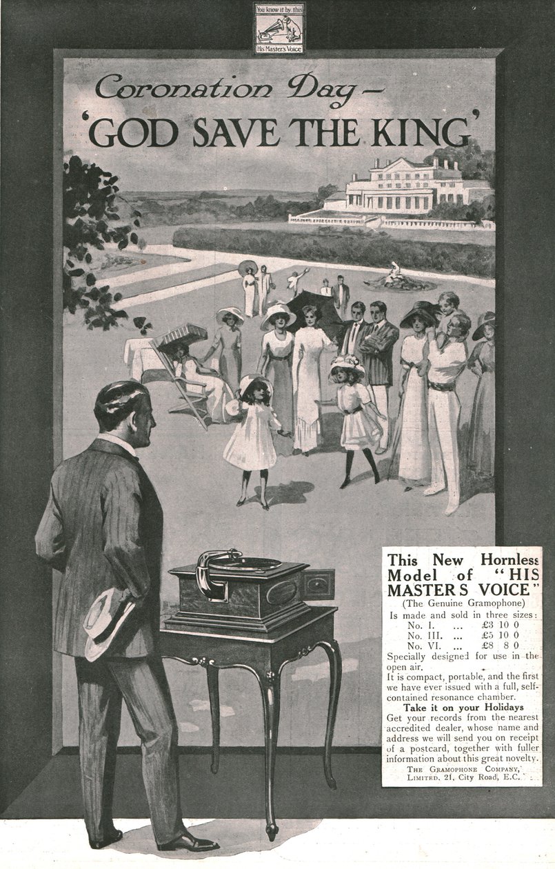 Hänen Masters Voice -mainoksensa, 1911. tekijältä Unbekannt