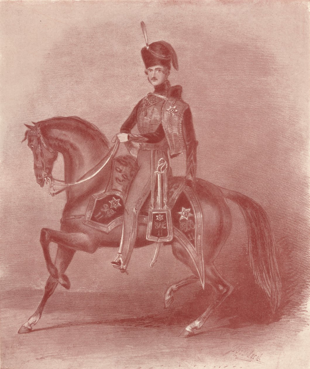 Hänen kuninkaallinen korkeutensa prinssi Albert, 11. husaarien eversti, 1800-luku, 1909 tekijältä Unbekannt