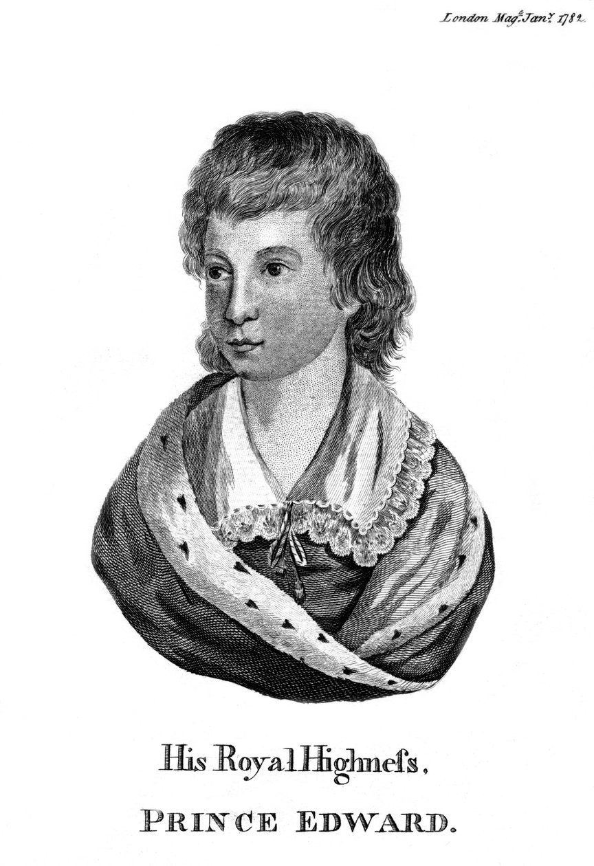 Hänen kuninkaallinen korkeutensa, prinssi Edward, 1782 tekijältä Unbekannt